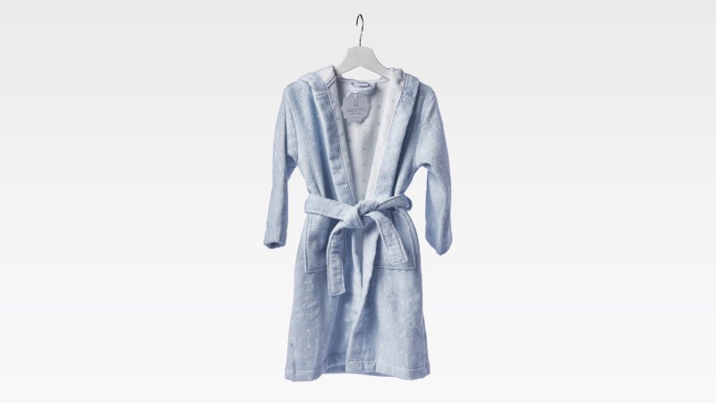 100% Cotton Blue Bathrobes for children