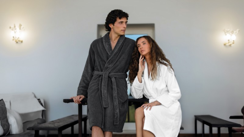 EGOIST Men's Bathrobe, 100% Cotton 2