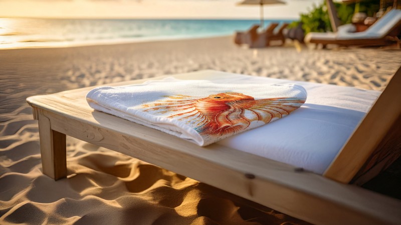 Lionfish Beach Towel, 100% Cotton 2